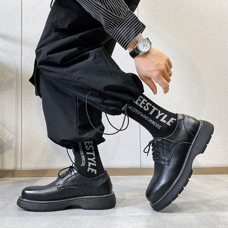 Zapatos de hombre de cuero genuino Daily Casual Cord-up Piel de vaca Para  hombres Oxford Business Office Shoes Hombres Vestidos de noche Zapatos Negro  comprar a buen precio — entrega gratuita, reseñas