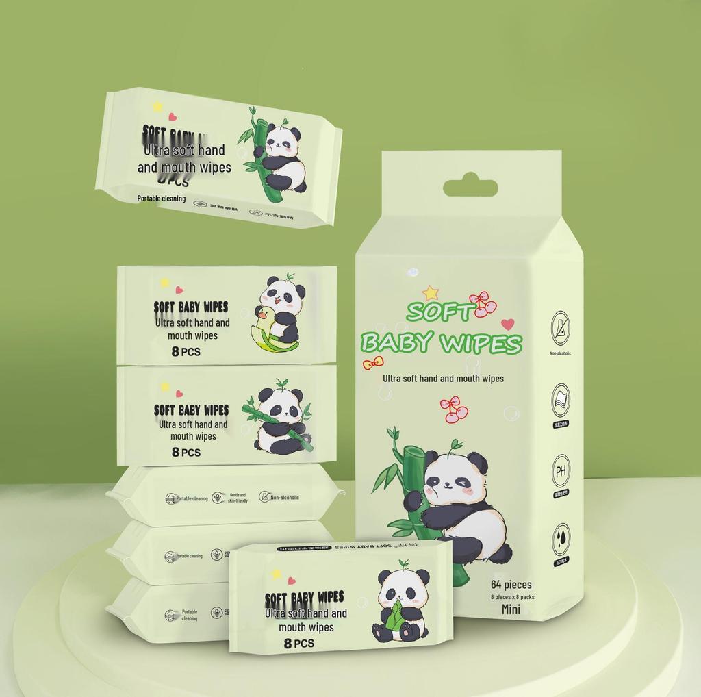 Portable Mini Baby Wipes: Disposable Hand & Mouth Cleaning for Infants & Toddlers