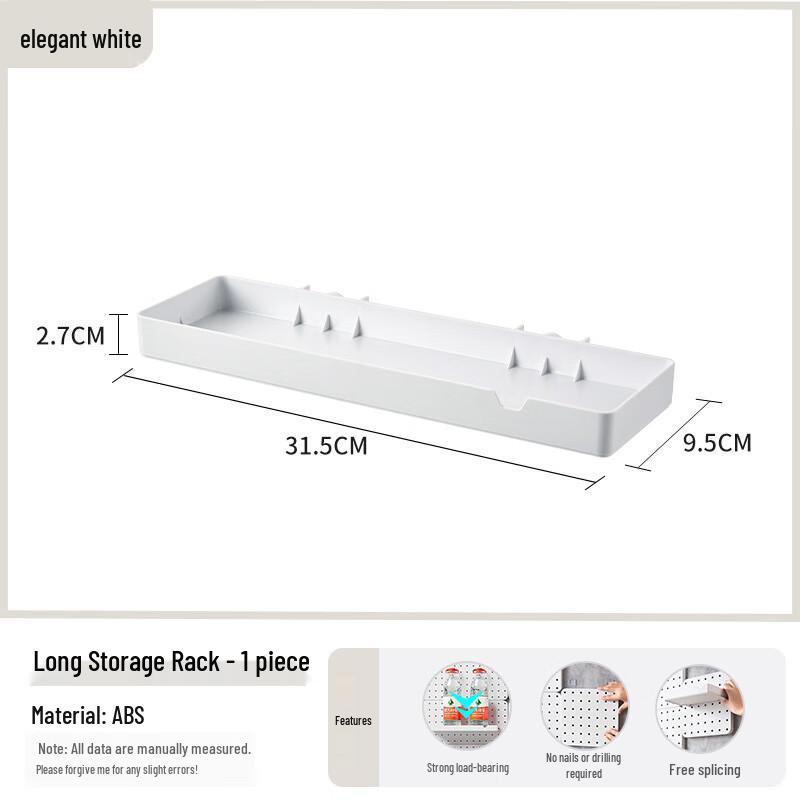 Wutuo Drill-Free Pegboard Long Storage Shelf (2-Pack)