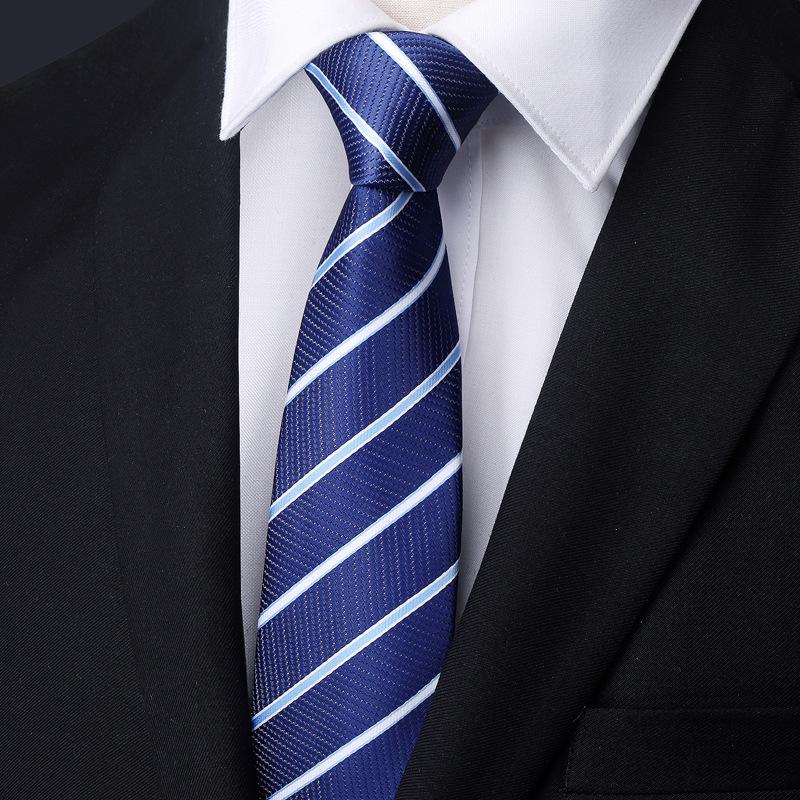 Tie Men'S Business Dress Wedding Groom Red Black Work Korean Zipper No-Beat Tie