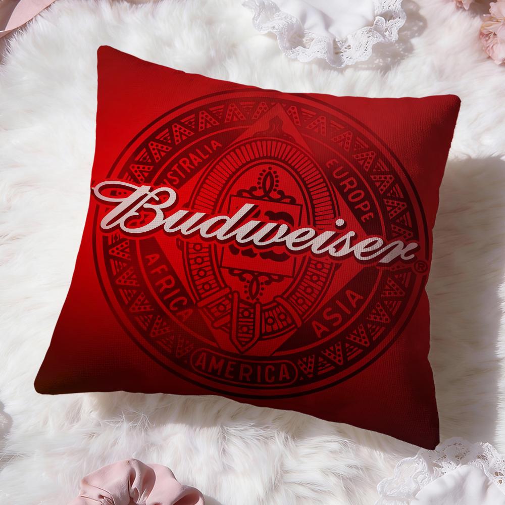 HOT B-BudweiserS Cushion Cover Premium Comfort Reversible Pillow Cove -Two in One Design for Any Room & Car Interior