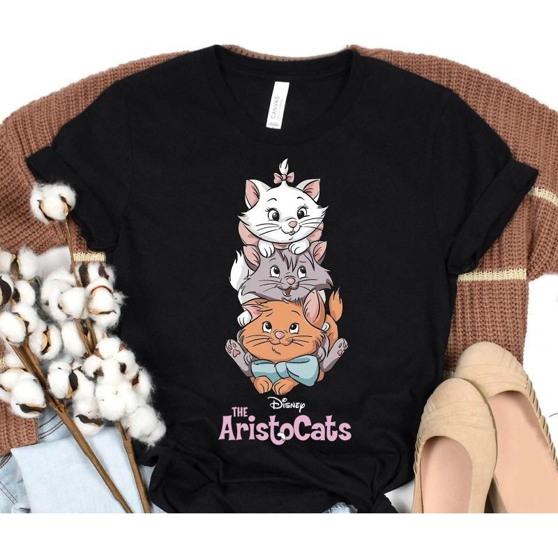 S Aristocats Pluche Shirt voor Unisex en Dames Nieuwe Casual Mode Geschikt voor Zowel Unisex als Dames Street Wear