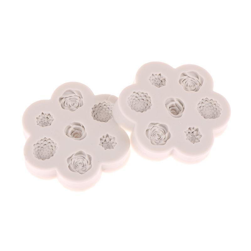 7 In 1 Flower Rose Peony Silicone Mold Diy Flower Aroma Candle Plaster Gypsum Ornaments Handmade Soap Mould