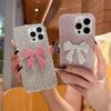 Three-dimensional Bow Rhinestone Mobile Phone Case for IPhone 17 Promax Shiny Color for IPhone 16 Protective Case Luxury