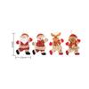 4pcs Christmas Ornaments Cloth Figurine Pendant Gift Dancing Santa Claus Snowman Elk Bear Toy Doll Hang Decorations Christmas Tr