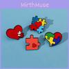 Colorful Rainbow Puzzle Brooch Unique Cartoon Metal Badge For Bags And Accessories