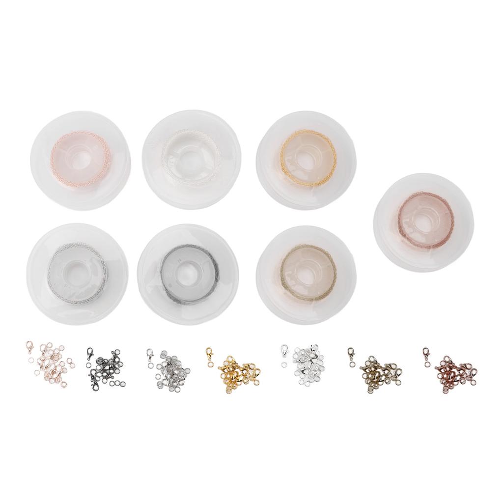 Jewelry Making Chain 69 Feet Stainless Steel 7 Colors Gold Silver Copper Plated Bulk Chains for