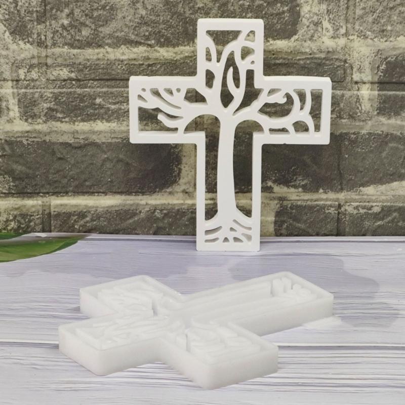 Creative Silicone Crossed Mold Easy Demolding Mold For Handmade Gift Religious Decors And Craft Project Making Essential