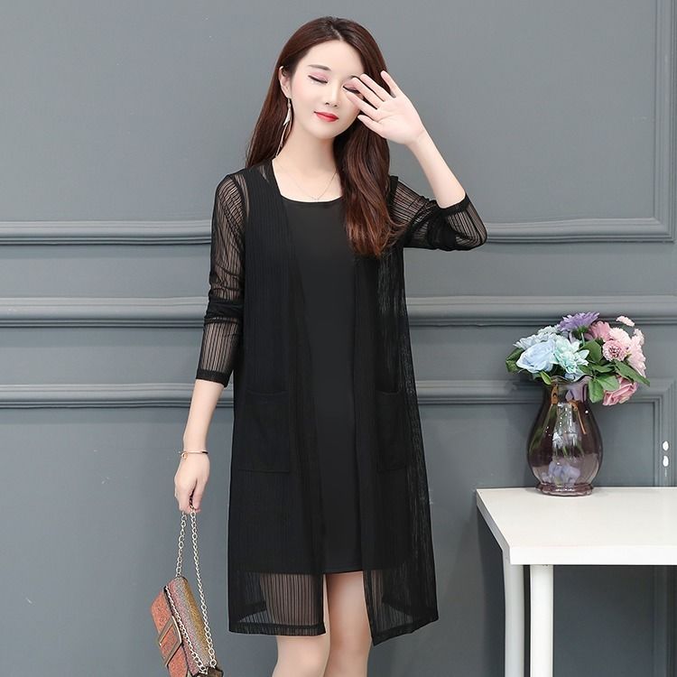 

Летняя сетчатая шаль, солнцезащитная одежда с защитой от ультрафиолета, ультратонкая и прохладная, куртка-шаль средней и большой длины с драпировкой 4XL