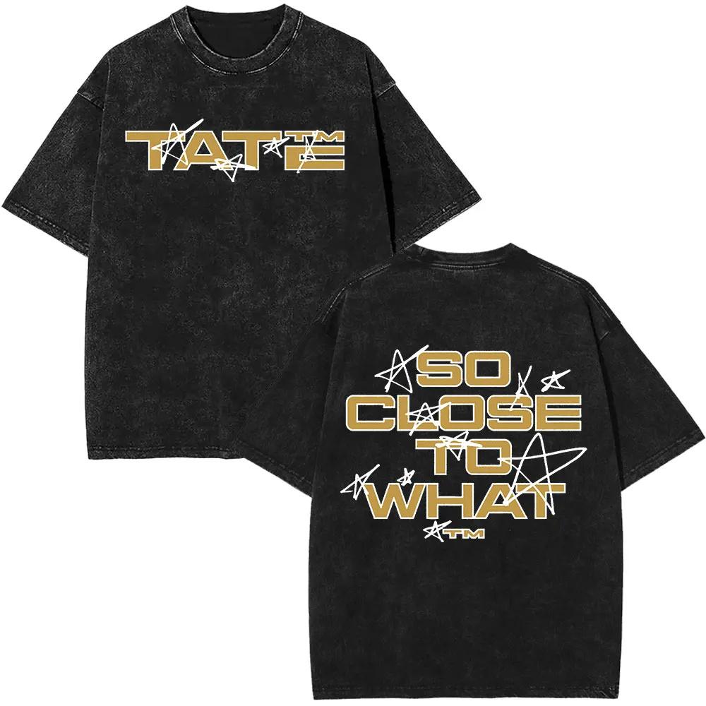 Tate McRae So Close To What Vintage Washed Tshirt Unisex Miss Possessive  Album Unisex Women Cotton Tshirts