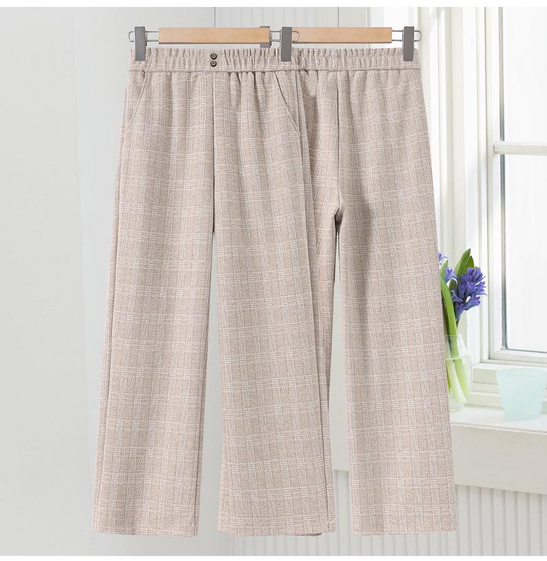 2026 Winter Fashionable High-Waisted Woolen Straight-Leg Pants for Mid-Aged Women: Stylish, Slightly Stretchy, and Casual