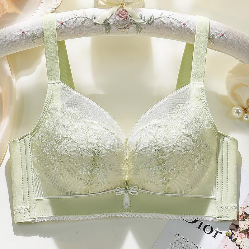 Gathering Bra for Women Lightweight and Breathable Lace Adjustable Bra Sexy Push Up Bra