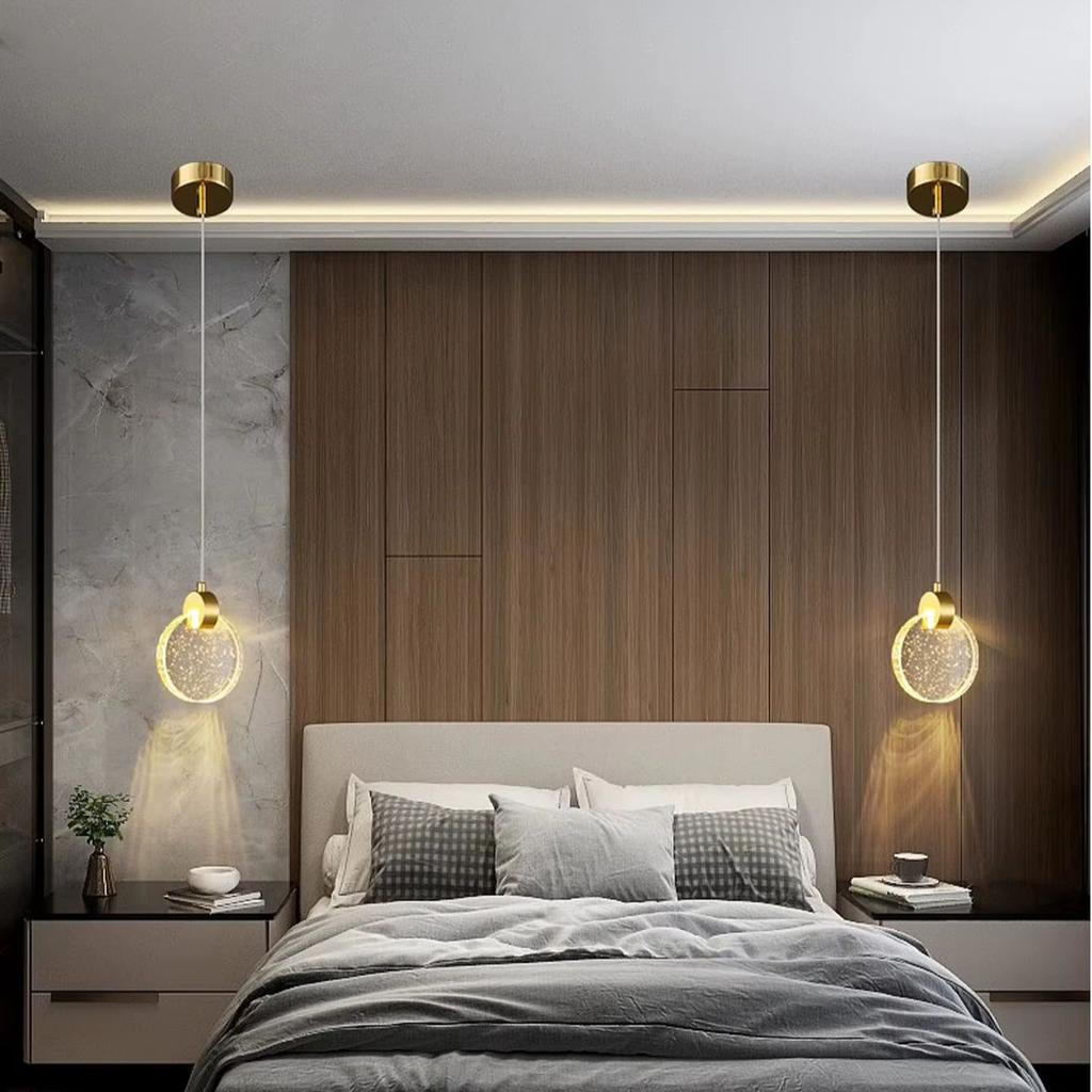 LED Nordic Lamps Modern Crystal Chandeliers Lustre Bedroom Study Dining Room Lights Home Decoration Pendant Lamp Bedside Lamp