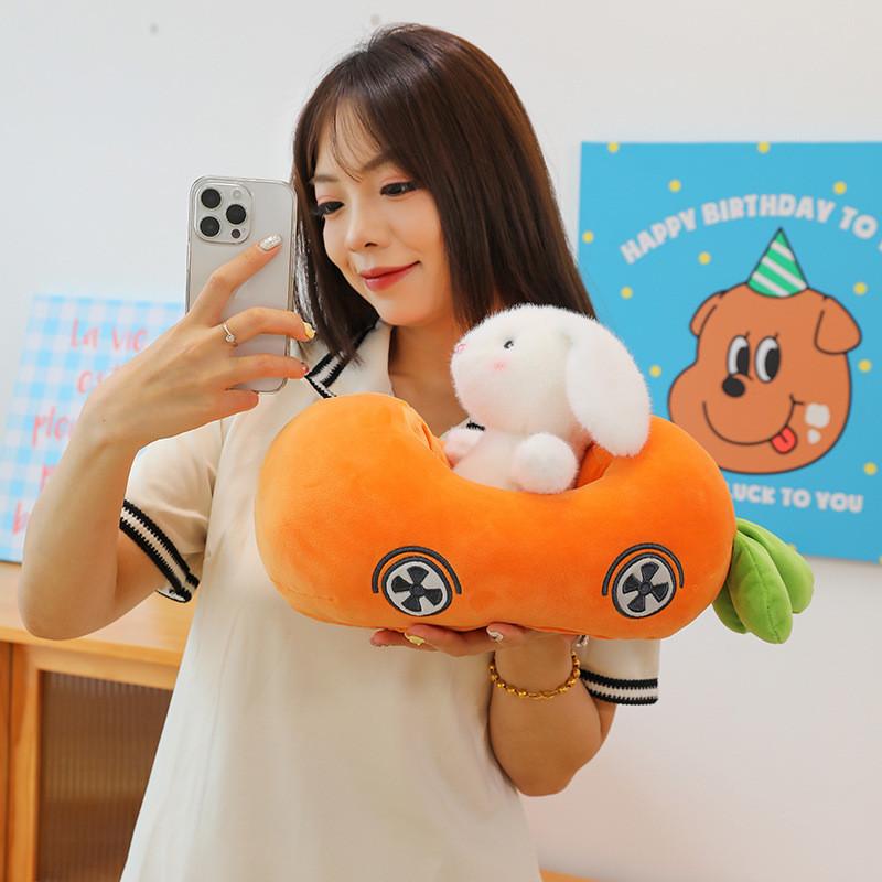 Car Rabbit Radish Plush Toy Doll Home Decoration Soothing Filling Gift Doll
