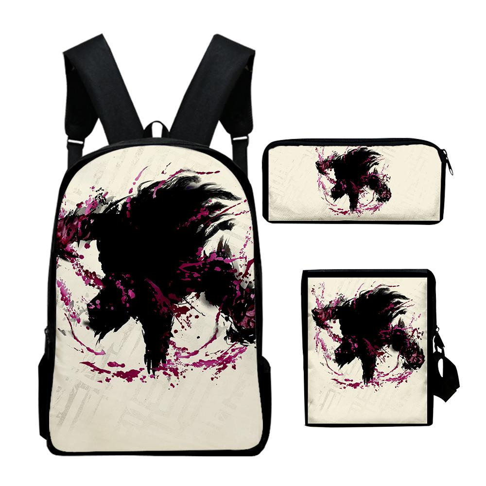 Classic Popular Wild Hearts Game 3D Print 3pcs/Set pupil School Bags Laptop Daypack Backpack Inclined shoulder bag Pencil Case