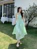 French First Love Sweet Pink Suspender Dress Women's Summer New High-end Design Niche Temperament Long Dress