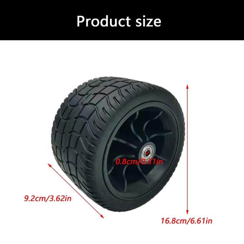 7Inch Industrial Rubber Wheel Build In Precise Bearing Air Compressor Lawn Mower Replacement Part For Lawn Equipment Power Tool Accessories