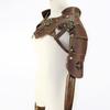 Medieval Faux PU Leathers Costume Armour Halloween Cosplay Warrior Armors Shoulder Armour, Double Shoulder Guard Harness