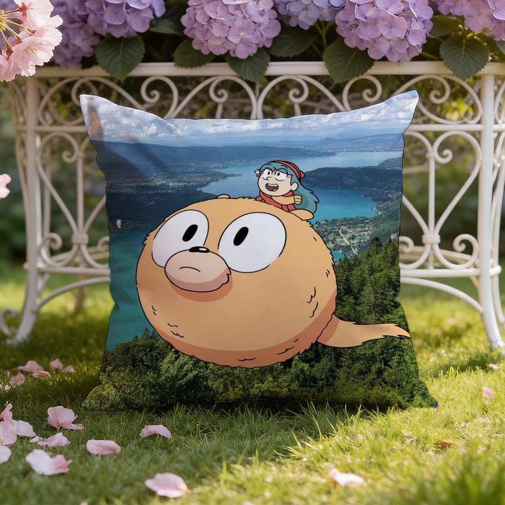 Cartoon H-Hilda Cushion Cover Home & Car Dual-Scene Pillow Cover: Reversible for Premium Comfort