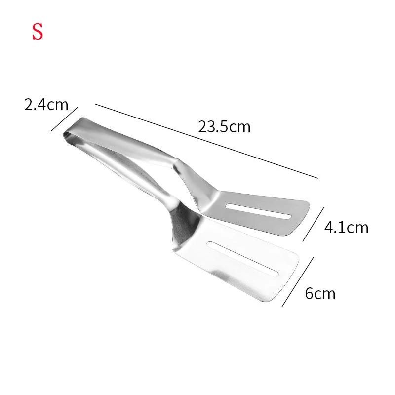 Stainless Steel Frying Shovel Clip Multifunctional Steak BBQTongs Pancake Fried Pizza Steak Fish Spatula Bread Kitchen Tool