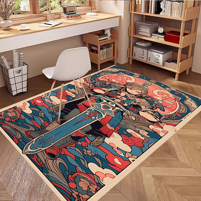 The Legend of Zelda Print Rug, Washable Floor Carpet, For Entryway Dorm Laundry Room Office Study, Home Decor Birthday Christmas Gift