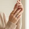 18K Gold Plated Cable Knit Double Layer Open Ring – European & American Fashion