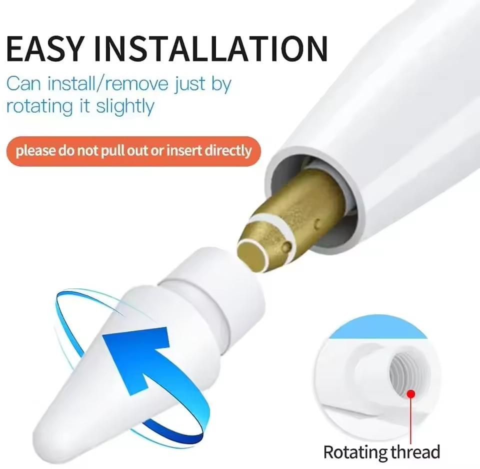 Ersatz-Stiftspitzen für Apple Pencil 1. und 2. Generation iPencil Glatte Ersatzspitzen für iPad Pro Stift 1/2 Stylus Feine Spitze