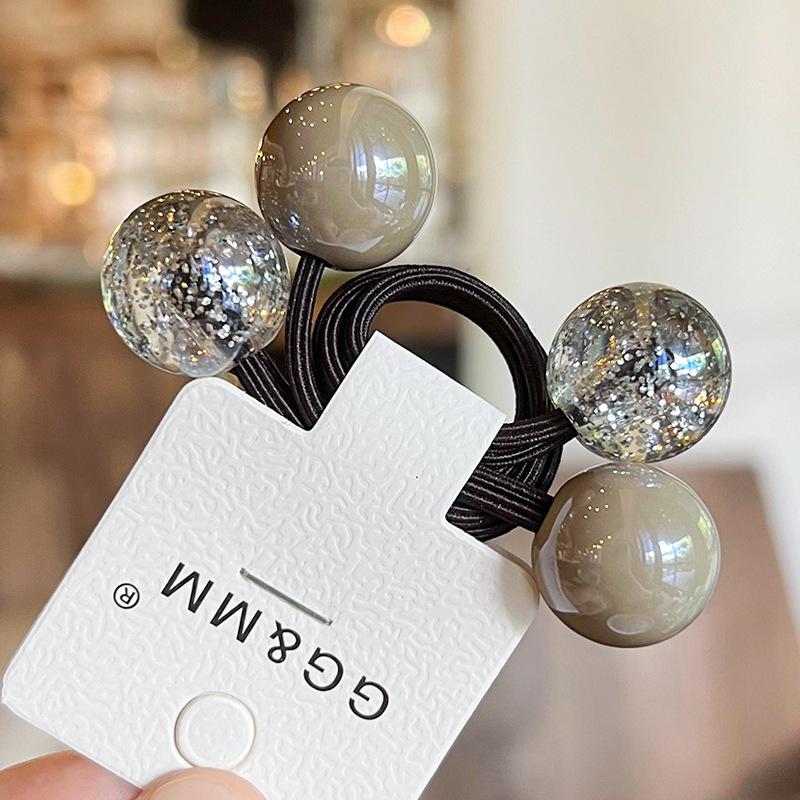 

2 шт. новые детские аксессуары для волос, цветное кольцо для волос, резинка для волос, милые волшебные бусины, женская резинка для волос, резинка для головы