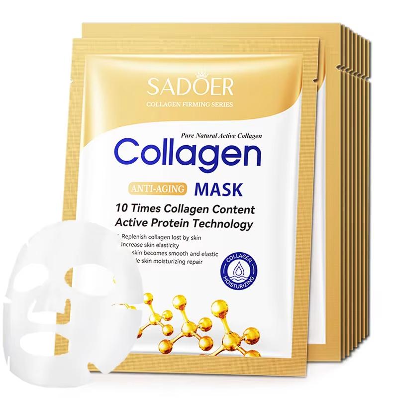 SADOER Maska kolagenowa 25g Nawilżająca Maska nawilżająca Plaster wybielający Naprawa Ujędrniająca i rozjaśniająca