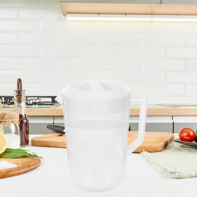 2500Ml Measuring Water Pitcher Plastic Beverage Kettle with Lid Capacity Jug for Juice Milk Coffee Outdoor Indoor Refreshments