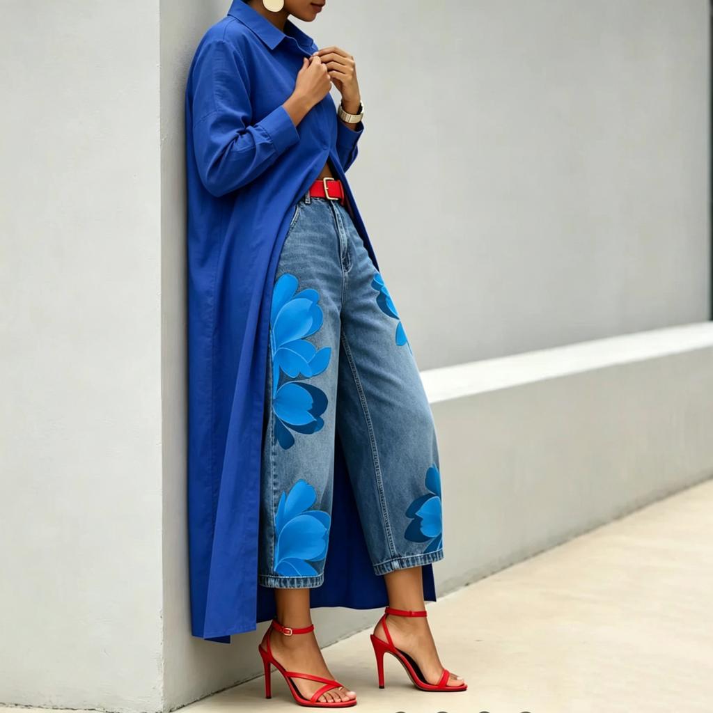 Veste chemise longue ample pour femme Col boutonné Vêtement d'extérieur décontracté Design multicouche léger Fentes latérales