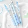 4PCS Ergonomic Handle Gel Inks Pen Refillable Retractable Gel Pen with Plastic Clip 0.5MM Black Inks for Office School
