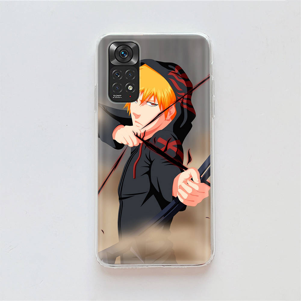 DT26 Bleach Hülle für Samsung A04 A14 A23 A34 A54 M23 M33 M52 M53 Realme 10 9 C30S C35 C55 VIVO Y02S Y21 Y33S Y51 X80 Pro Klare Hülle