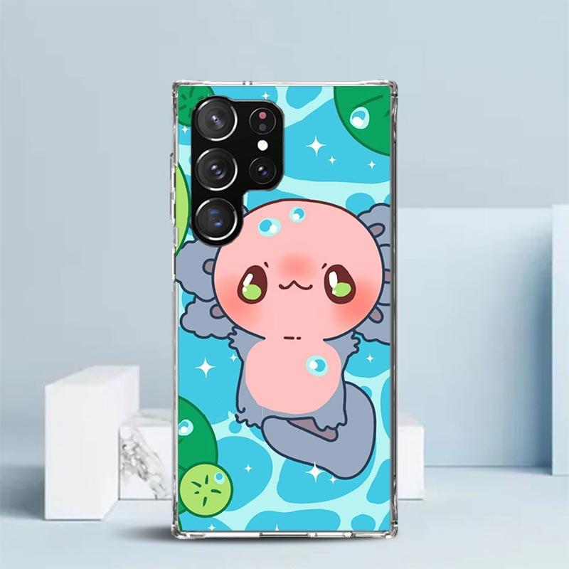

Cute Axolotl Kawaii Soft Cover for Samsung Galaxy S25 Edge S26 S24 S23 Ultra Phone Case S22 S21 Plus S20 FE Print Pattern Shell Samsung S23 FE