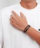 Blancier Bm258B1180 Brown Layered Cowhide Men'S Bracelet