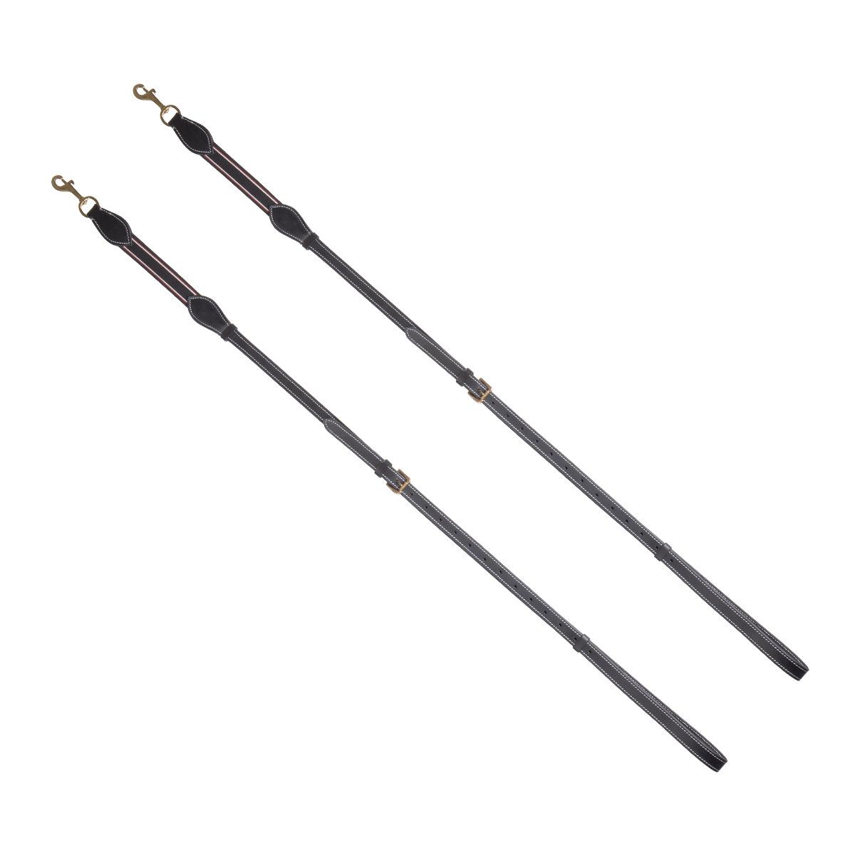 CAVA Cowhide Elastic Side Reins for Horse Posture Correction Small Horse чёрный