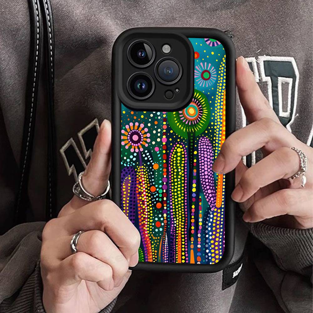 Japanese Y-Yayoi K-Kusama Art TPU Phone Cover For Iphone 17 16 15 14 13 12 11 Pro Max Plus Case Cover