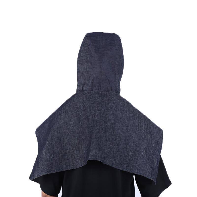 Staubdichte Denim-Käppchenmütze mit Brille