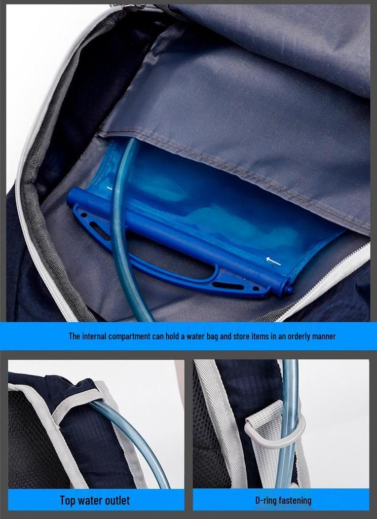 25L Wear-Resistant Outdoor Mountaineering & Cycling Backpack - Breathable, Large Capacity, Portable Double Shoulder Bag