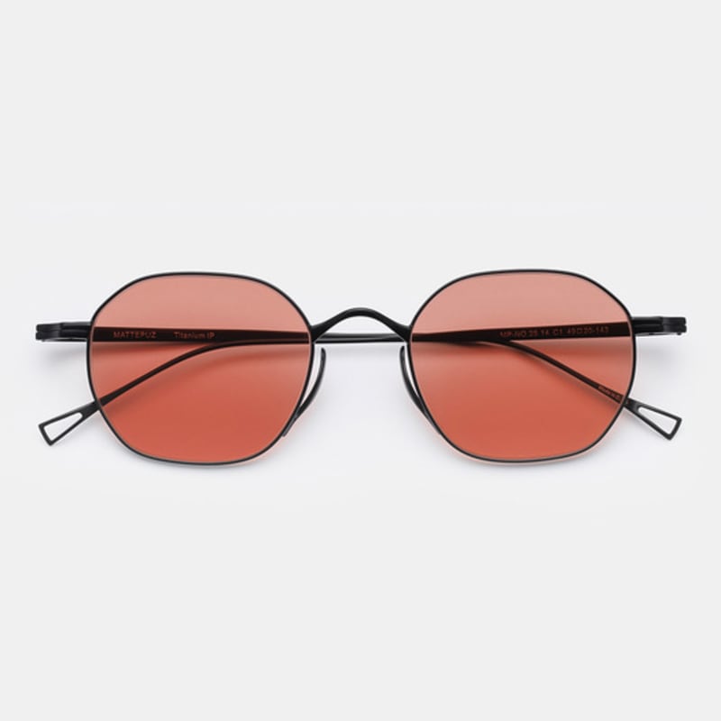 MATTEPUZ MP-14 TITANIUM RED SUNGLASS BLACK