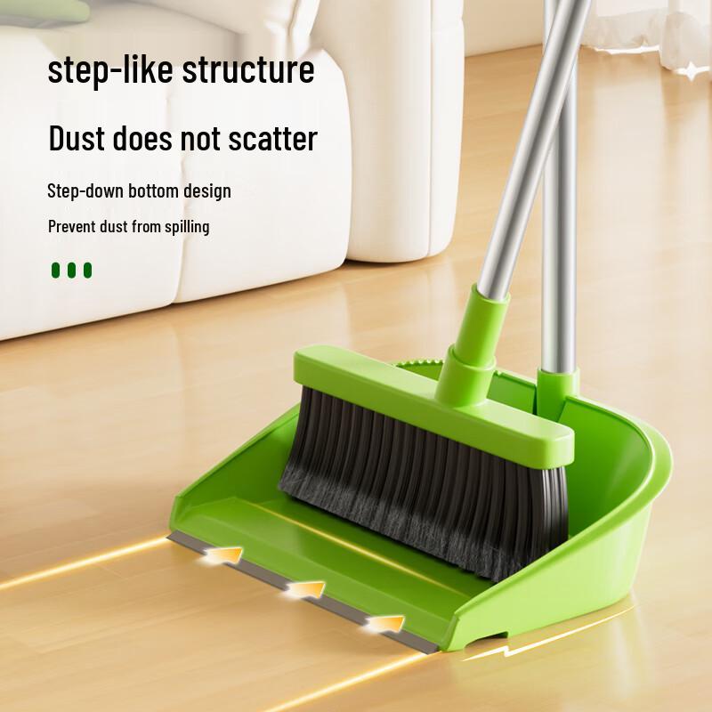 3M Scotch-Brite Integrated Pole Broom & Dustpan Set
