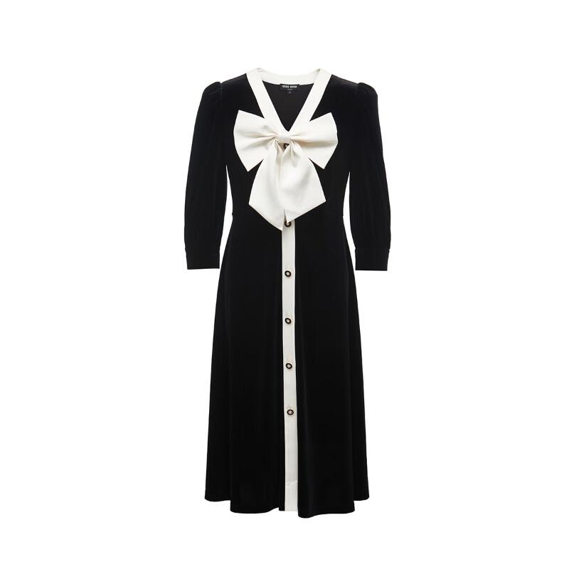 VEROMODA 2024 Early Autumn Velvet Bow-Tie Dress