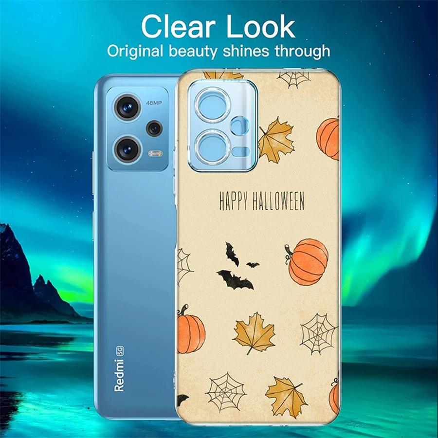 Pumpkin lantern Halloween Maple leaf Phone Case For Redmi Note 13 5G 14 Pro Plus Redmi 12 12C 13C 14C 10 10A 10C 9 9C 9T 9A 8 8A