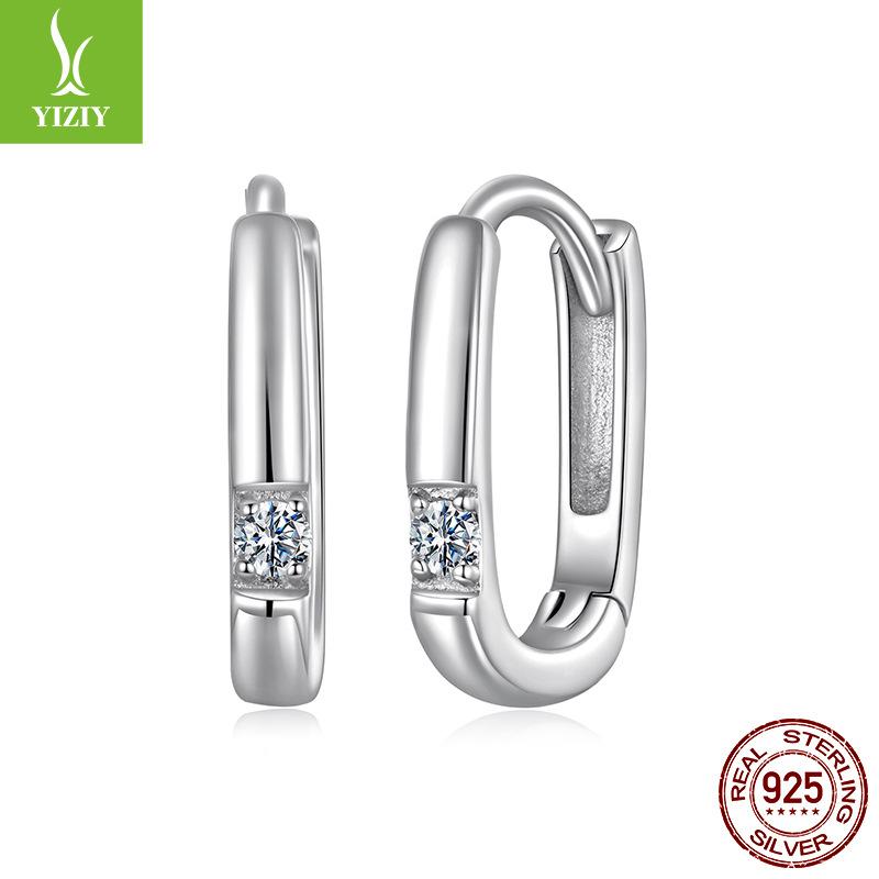 

Квадратные серьги с муассанитами для женщин, элегантные и щедрые серьги-пусеты из стерлингового серебра S925, геометрические серьги.