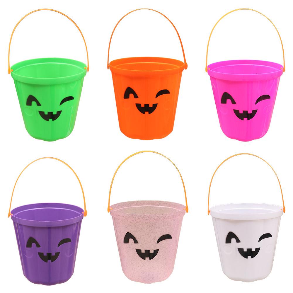 Handheld Pumpkin Lantern with Sound Control – Colorful Halloween Candy Bucket in Various Sizes