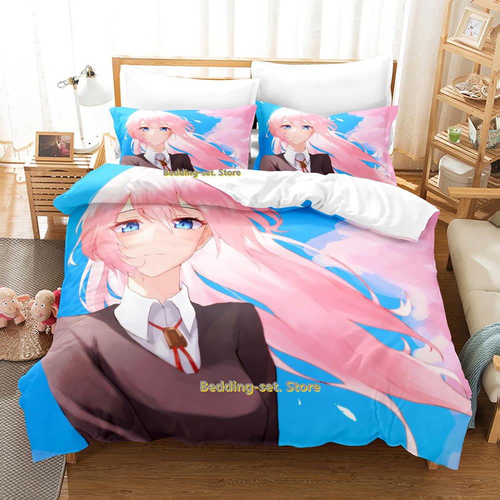 New Shikimori's Not Just A Cutie Bedding Set Cartoon Anime three-piece Set Adult Kid Bedroom Duvetcover Sets Camas Dormitorio