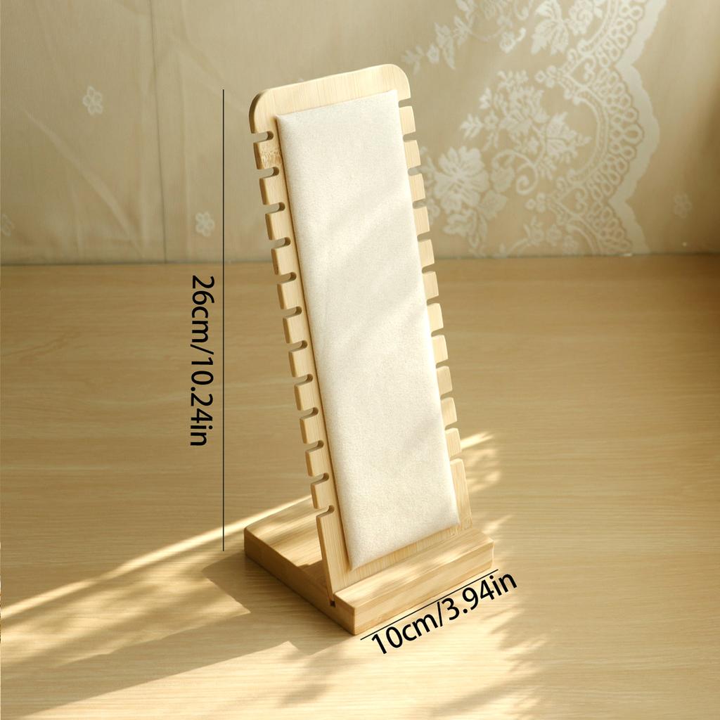 Wood Necklace Display Stand Large Capacity Pendant Bracelet Anklet Long Chain Jewelry Storage Rack Counter Showcase Prop