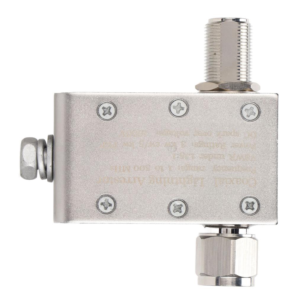 Coaxial Lightning Arrestor DC 1000V 1‑500 MHz 3KW CW 5KW PEP Lightning Surge Protector