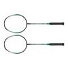 2 Racchette da Badminton in Fibra di Carbonio Ultraleggere per Adulti per Allenamento Competizione Ricreazione Verde
