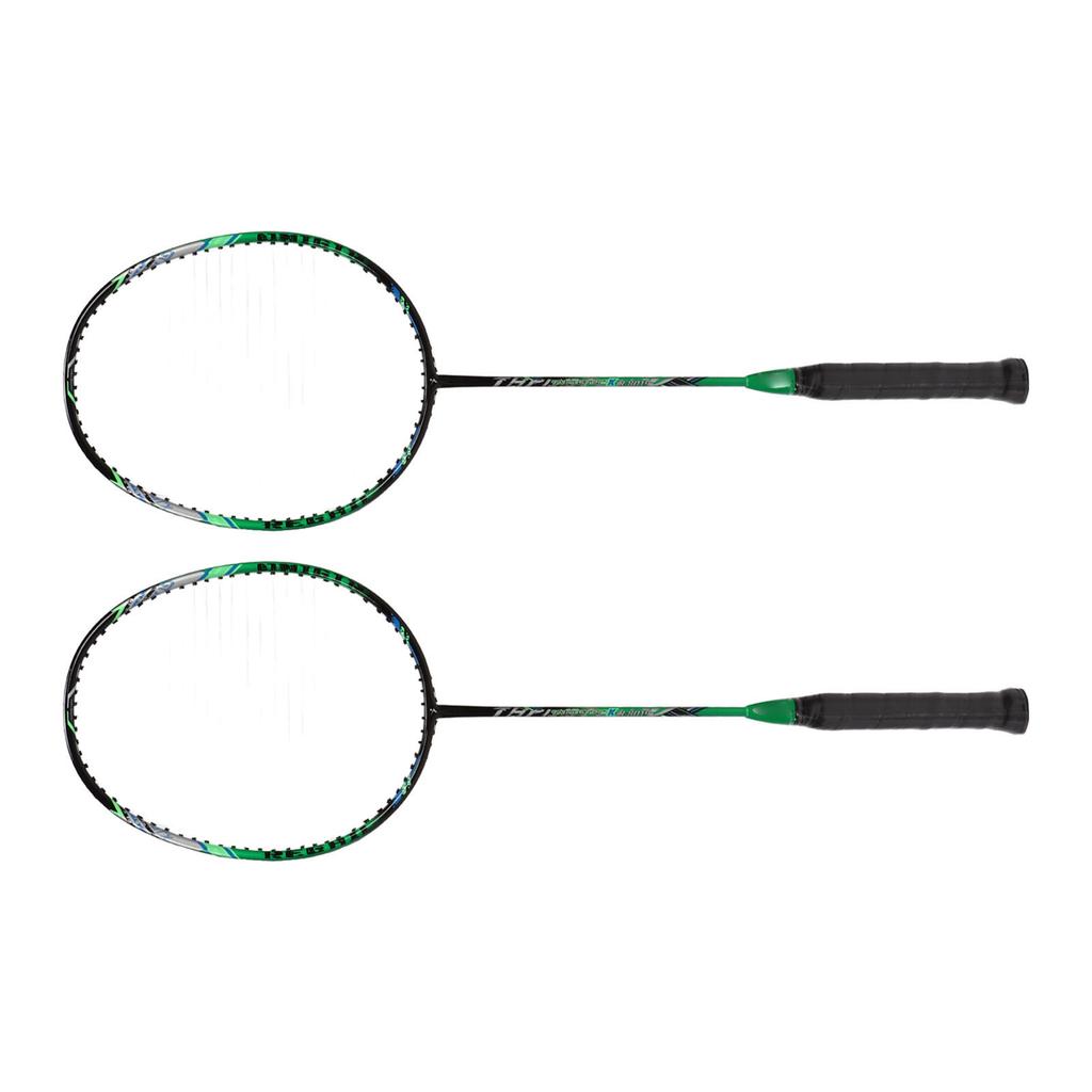 2 Racchette da Badminton in Fibra di Carbonio Ultraleggere per Adulti per Allenamento Competizione Ricreazione Verde